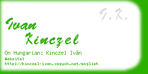 ivan kinczel business card